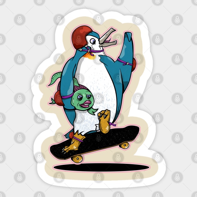 Skateboard Ollie Sticker by mailboxdisco